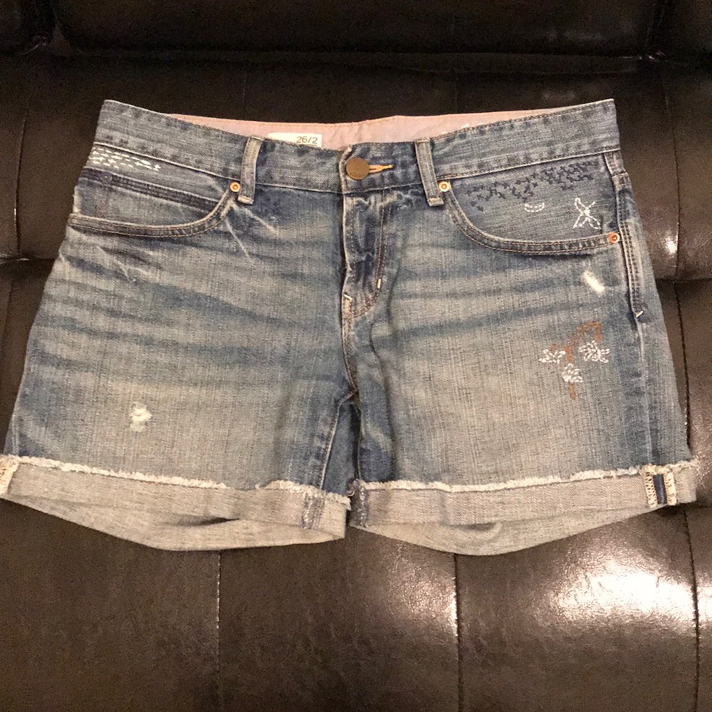 Denim boyfriend shorts
